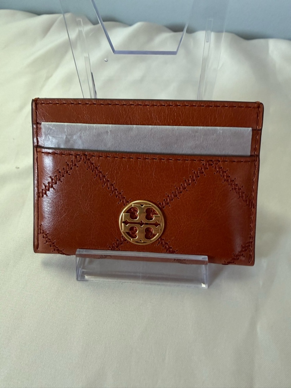 Tory Burch Willa Glazed Quilt Slim Cardholder